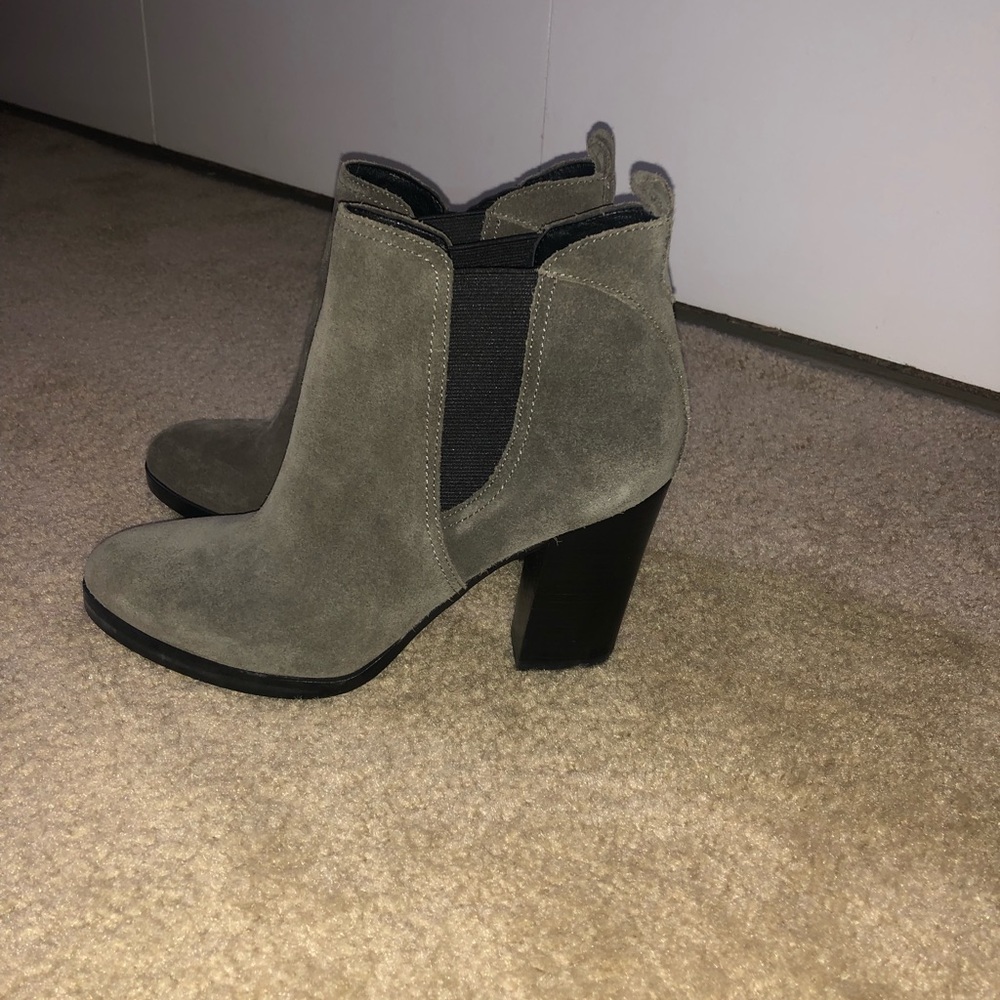 Grey Suede Booties